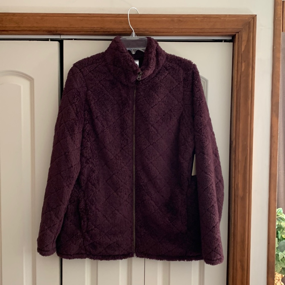 Womens St. John Bay fuzzy jacket.